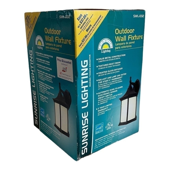 NIB Sunrise Lightning Outdoor Wall Fixture Light Electronic Sensor Outdoor Light - Picture 4 of 5